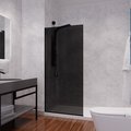 Anzzi Veil 74 in. by 34 in. Framed Tinted Glass Shower Screen in Matte Black SD-AZFL06001MBT